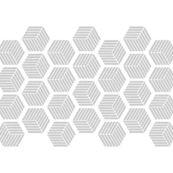 Sticker Mural Carrelage adhésif Cuisine Salle de Bain - CARRELAGES HEXAGONES NUANCE DE GRIS DESIGN - 28stickershexagones15x13,5cm