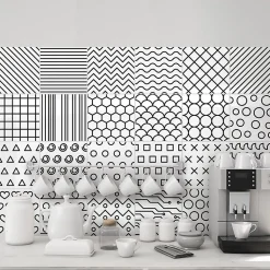 Sticker Mural Carrelage adhésif Cuisine Salle de Bain - 24 STICKERS CARRELAGES ETHNIQUE BACOOR - 24stickers15x15cm