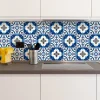 Sticker Mural Carrelage adhésif Cuisine Salle de Bain - 24 STICKERS CARRELAGES AZULEJOS ZINA - 24stickers15x15cm