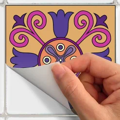 Sticker Mural Carrelage adhésif Cuisine Salle de Bain - 24 STICKERS CARRELAGES AZULEJOS DUILO - 24stickers15x15cm