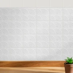 Sticker Mural Carrelage Wallfluent 10x10 cm Arches 3D tendance Cuisine Salle de Bain 24 pcs