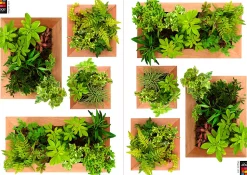 Sticker mural 3D trompe l'oeil, jardin vertical, effet réaliste, 21,9 cm X 29,7 cm, x2, décoration intérieure