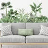 Sticker mural plante verte Sticker mural feuille tropicale Peinture murale plante naturelle