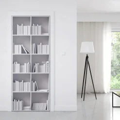 Sticker Porte Bibliothèque Blanche 3D 204 x 63 cm