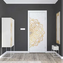 Sticker Porte Mandala Or 204 x 63 cm