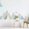 Stickers muraux - Décoration chambre salon - Autocollant Sticker mural géant montagnes scandinaves JURA - 60x90cm