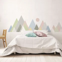 Stickers muraux - Décoration chambre salon - Autocollant Sticker mural géant montagnes scandinaves JURA - 60x90cm