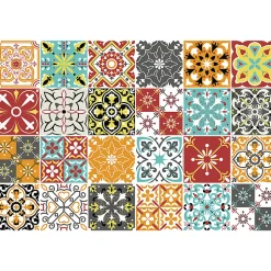 Stickers muraux - Sticker Mural Carrelage adhésif Cuisine Salle de Bain - 24 STICKERS CARRELAGES ORIANA - 24stickers15x15cm