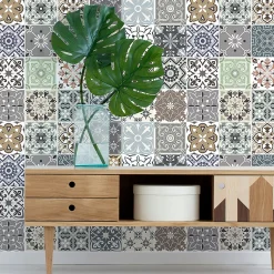 Stickers muraux - Sticker Mural Carrelage adhésif Cuisine Salle de Bain - 24 STICKERS CARRELAGES BEROBELLO - 24stickers15x15cm
