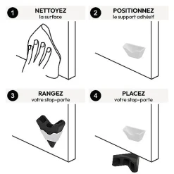 Stop porte avec support adhesif x2 - 5Five
