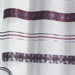 Store bateau en étamine à rayures géométriques (45x130 cm - Violet parme)