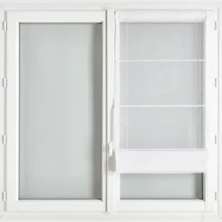 Store bateau en étamine blanc (60x180 cm - Blanc)