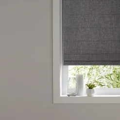 Store bateau tamisant Soyo gris foncé l.90 x H.160cm Goodhome