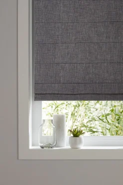 Store bateau tamisant Soyo gris foncé l.120 x H.160cm Goodhome
