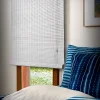 Store enrouleur bois blanc H.180 x l.140cm Ballauff