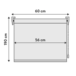 Store Enrouleur Easy Fix (Fixation sans perçage) Ecofuture Tamisant Blanc 60 X 190cm , Viewtex