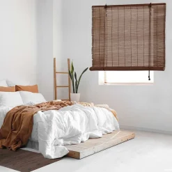 Store Enrouleur en Bambou Brun escuro 150 x 175 cm