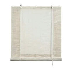 Store Enrouleur en Bambou Blanc 90 x 175 cm