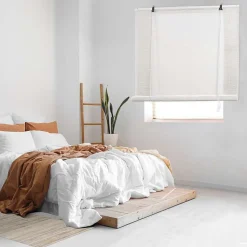 Store Enrouleur en Bambou Blanc 90 x 175 cm