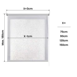 Store Enrouleur enrouleur imprimé CachemireBlanc 120 x 180 cm