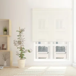Store Enrouleur Isolant Thermique Screen Degré d'ouverture 10% Blanc Lin 75 X 190cm , Viewtex