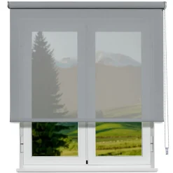 Store Enrouleur Isolant Thermique Screen Degré d'ouverture 10% Gris Perle 220 X 250cm , Viewtex