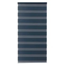 Store enrouleur jour / nuit sans perçage Elin 2 bleu l.55 x H.180cm Goodhome
