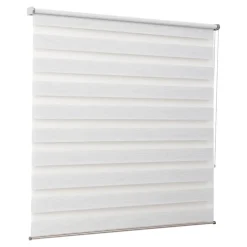 Store enrouleur jour / nuit sans perçage Brize blanc chiné l.160 x H.240cm Goodhome