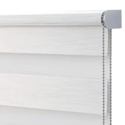 Store enrouleur jour / nuit sans perçage Brize blanc chiné l.55 x H.180cm Goodhome