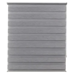 Store enrouleur jour / nuit sans perçage Brize gris chiné l.120 x H.180cm Goodhome