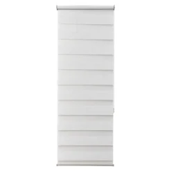 Store enrouleur jour / nuit sans perçage Brize blanc chiné l.45 x H.140cm Goodhome