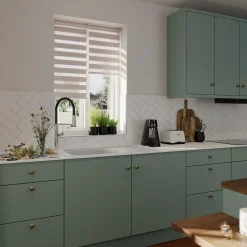 Store enrouleur jour / nuit sans perçage Elin 2 gris perle l.40 x H.140cm Goodhome