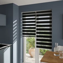 Store enrouleur jour / nuit sans perçage Elin 2 noir l.60 x H.240cm Goodhome