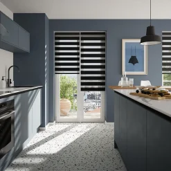 Store enrouleur jour / nuit sans perçage Elin 2 noir l.60 x H.240cm Goodhome