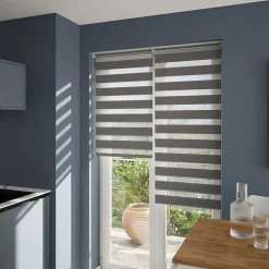 Store enrouleur jour / nuit sans perçage Elin 2 gris béton l.60 x H.240cm Goodhome