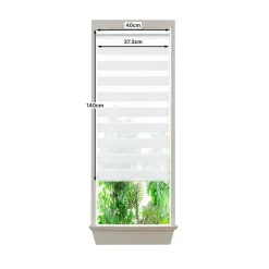 Store enrouleur jour / nuit sans perçage Elin 2 blanc cassé l.40 x H.140cm Goodhome