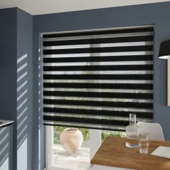 Store enrouleur jour / nuit sans perçage Elin 2 noir l.160 x H.240cm Goodhome