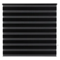 Store enrouleur jour / nuit sans perçage Elin 2 noir l.160 x H.240cm Goodhome