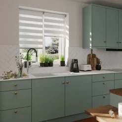 Store enrouleur jour / nuit sans perçage Keston blanc cassé l.90 x H.180cm Goodhome