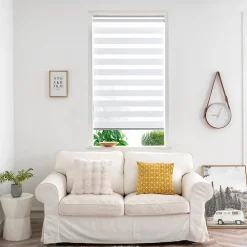 Store enrouleur jour / nuit sans perçage Keston blanc cassé l.90 x H.180cm Goodhome