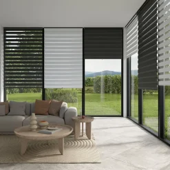 Store enrouleur jour / nuit sans perçage Keston blanc cassé l.45 x H.140cm Goodhome