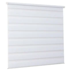 Store enrouleur jour / nuit sans perçage Elin 2 blanc cassé l.160 x H.240cm Goodhome