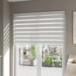 Store enrouleur jour / nuit sans perçage Elin 2 blanc cassé l.180 x H.240cm Goodhome