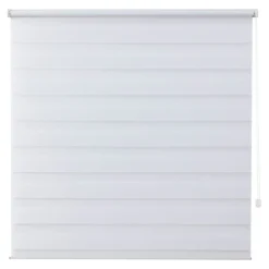 Store enrouleur jour / nuit sans perçage Elin 2 blanc cassé l.180 x H.240cm Goodhome