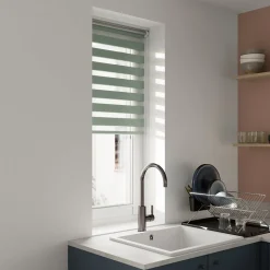 Store enrouleur jour / nuit sans perçage Elin 2 vert céladon l.80 x H.180cm Goodhome