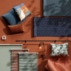Store enrouleur jour / nuit sans perçage Elin 2 terracotta l.60 x H.180cm Goodhome
