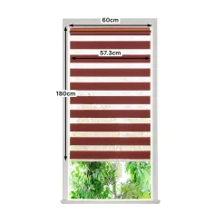 Store enrouleur jour / nuit sans perçage Elin 2 terracotta l.60 x H.180cm Goodhome