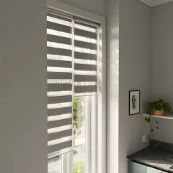 Store enrouleur jour / nuit sans perçage Brize gris chiné l.40 x H.140cm Goodhome