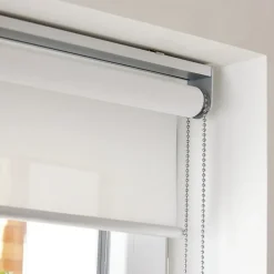 Store enrouleur jour / nuit sans perçage Brize blanc chiné l.40 x H.140cm Goodhome