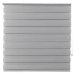 Store enrouleur jour / nuit sans perçage Elin 2 gris béton l.160 x H.240cm Goodhome